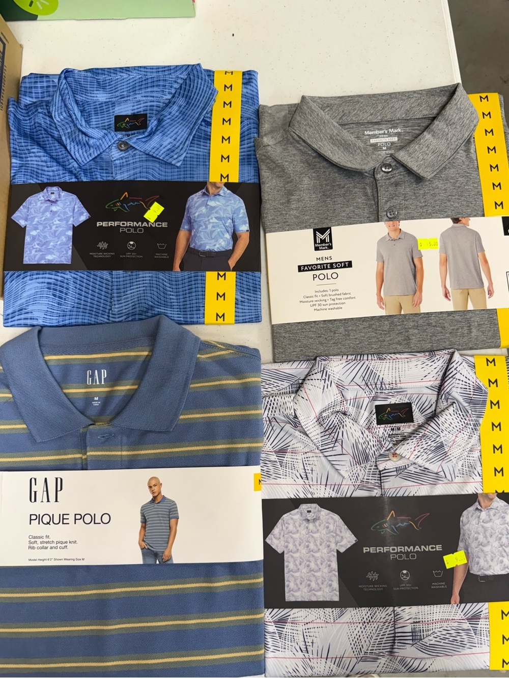 4 packs of Men’s Polo Shirts (M)